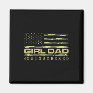 Imã Garota Camo Pai Americano Bandeira Dos EUA Pai De 