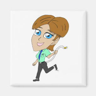 Imã garota chibi com cauda 