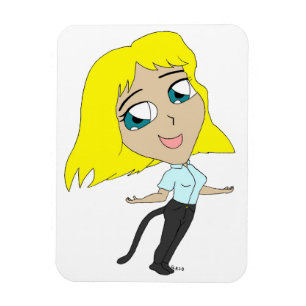 Ímã garota chibi com cauda