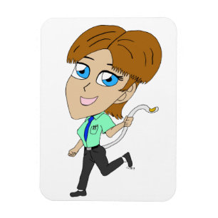 Ímã garota chibi com cauda