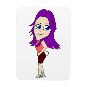 Ímã garota chibi com rabo de coelho