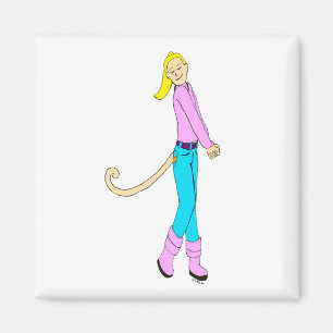 Imã garota com cauda