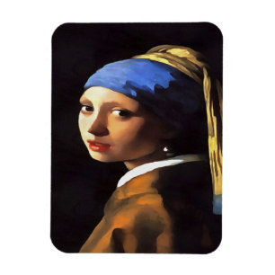 Ímã Garota com pérolas ouvindo Johannes Vermeer