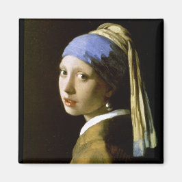 Imã Garota com uma pérola tocando Vermeer Fine Art
