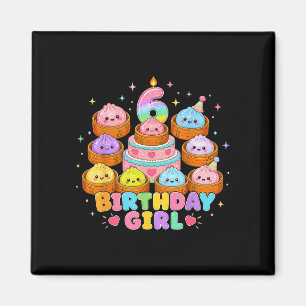 Imã garota de 6 anos de idade kawaii anime de aniversá