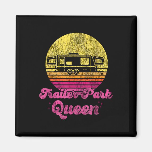Imã Garota de Acampamento Rainha do Parque de Trailers (Frente)
