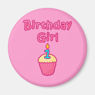 Imã Garota de aniversário do cupcake 1