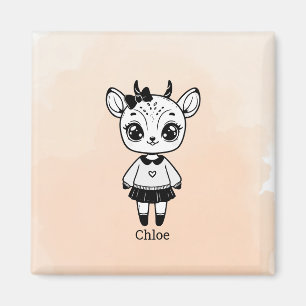 Imã Garota de Antílope Adorável - Design de Portas Bon