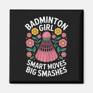 Imã Garota de Badminton Peteca Badminton Engraçado 
