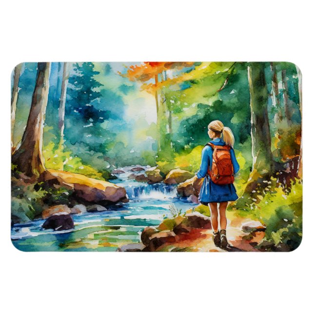 Ímã Garota de caminhada (Horizontal)