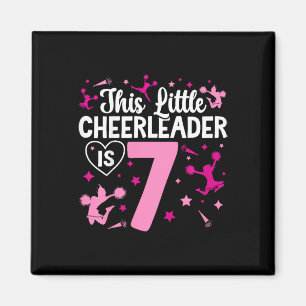Imã Garota de Cheerleading de 7 Anos de Idade Aniversá