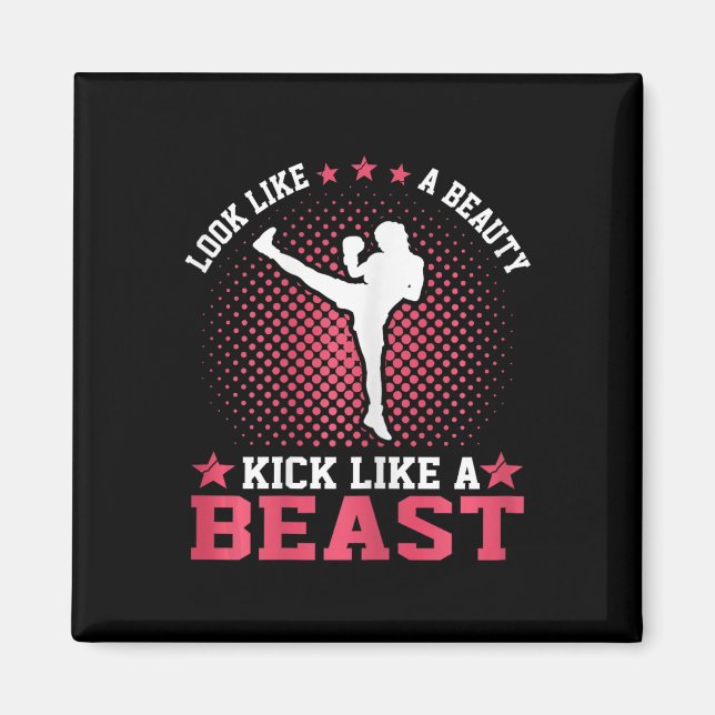 Imã Garota de Kickboxing - Parece uma beleza, chuta co (Frente)