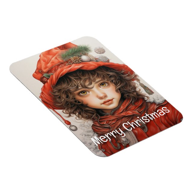 Ímã Garota de Natal Personalizada 2 de 25 (Lado Direito)