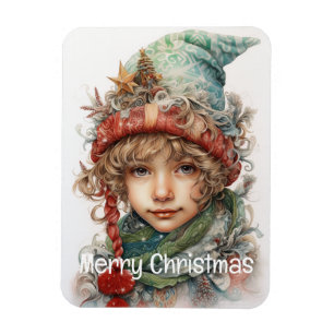Ímã Garota de Natal Personalizada 7 de 25