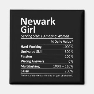 Imã Garota de Newark Nj Nova Jersey Cidade Divertida R