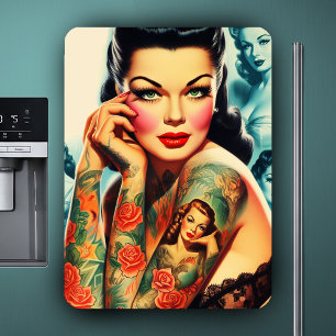 Ímã Garota de Tatuagem Old School