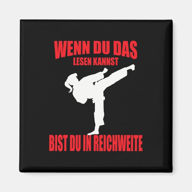 Imã Garota engraçada de caratê kickboxing taekwondo (Frente)