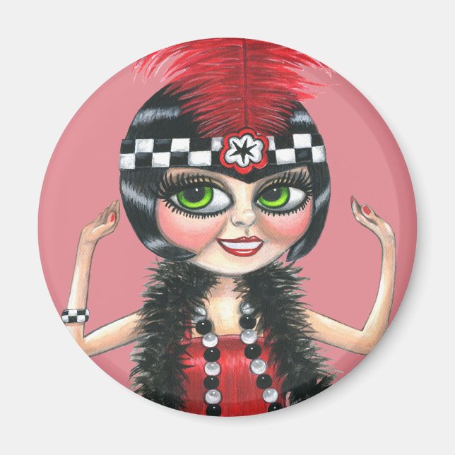 Imã Garota Flapper Dançando Aos Vinte Anos (Frente)