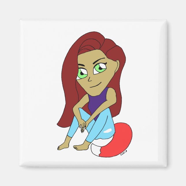 Imã garota foxi chibi (Frente)