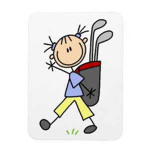 Ímã Garota Golfista Com Bolsa e Tacapes