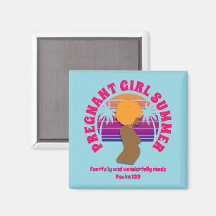 Imã Garota grávida, verão, mãe cristã personalizada