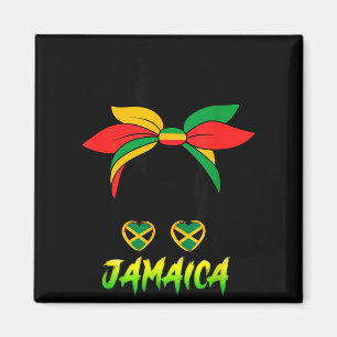 Imã Garota Jamaicana Bandeira da Jamaica Orgulho Mulhe