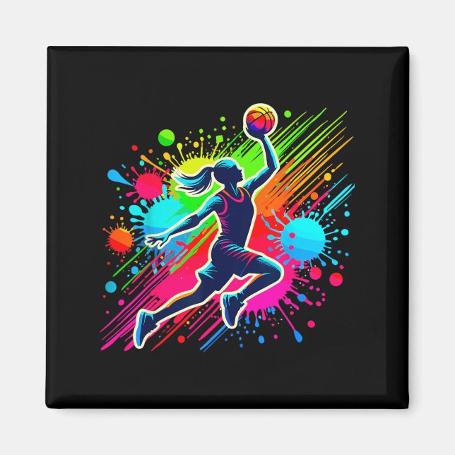 Imã Garota Jogadora de Basquete (Frente)