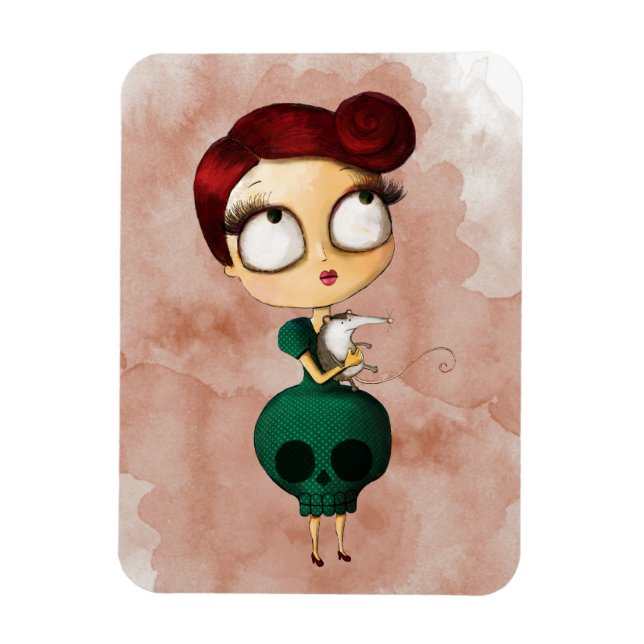 Ímã Garota maluca com Ogambá (Vertical)