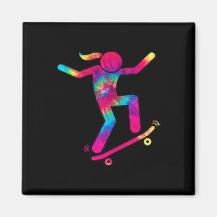 Imã Garota Patinadora Engraçada Eu Amo Andar De Skate