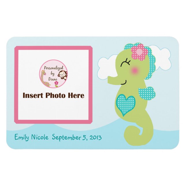 Ímã Garota Personalizada Cavalo de Foto Magneta Keepsa (Horizontal)