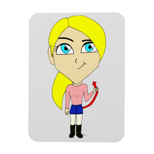 Ímã garota "ruim" chibi (Vertical)