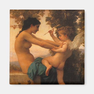 Imã Garota se defendendo contra o Cupido de Bouguereau