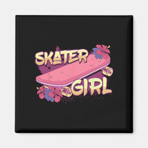 Imã Garota Skate Patins Skate 4 