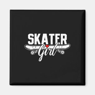 Imã Garota Skate Skate Patinando Skatista Skate