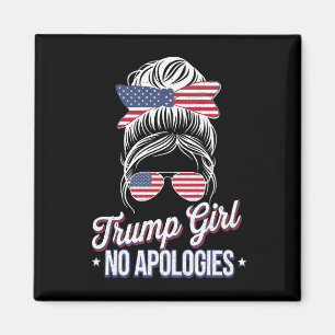 Imã Garota Trump Sem Desculpas Coque Desarrumado Retro