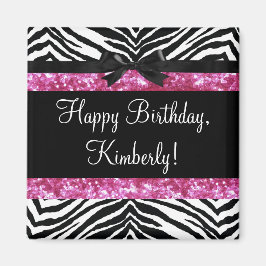 Imã Garota Zebra-Garota Rosa-Quente