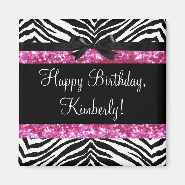 Imã Garota Zebra-Garota Rosa-Quente (Frente)