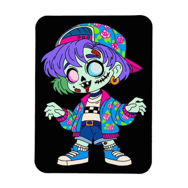 Ímã Garota Zumbi dos Anos 90 (Vertical)