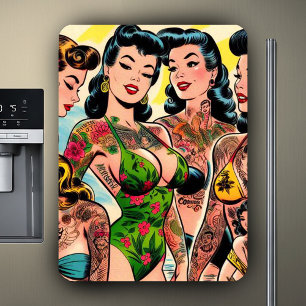 Ímã Garotas de Quadrinhos Tatuadas