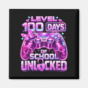 Imã Garotas gamer rosa nível 100 dias de escola desblo