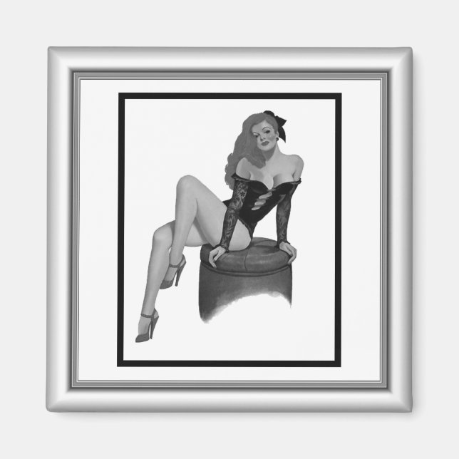 Imã Garotas Magnet Pin up Vintage (4) 2 (Frente)