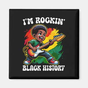 Imã Garoto Afro Preto Estou Balançando o Mês da Histór