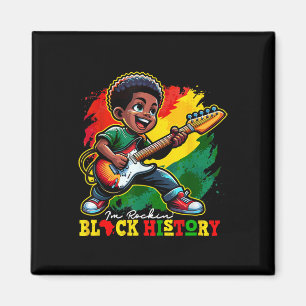 Imã Garoto Afro Preto Estou Balançando o Mês da Histór