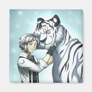 Imã Garoto com Tigre Branco