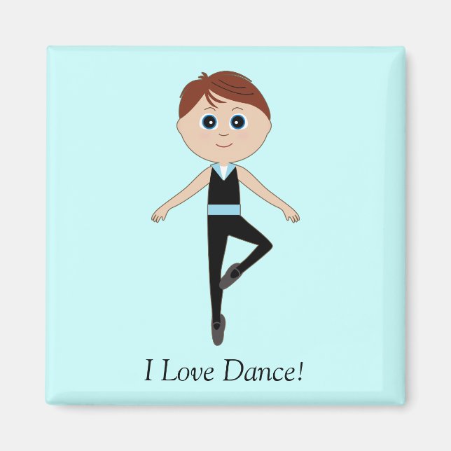 Imã Garoto Dançarino Balé: Eu Adoro Dança (Frente)