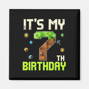 Imã Garoto de Aniversário Divertido É Meu 7º Aniversár