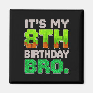 Imã Garoto de Aniversário Divertido É Meu 8º Aniversár
