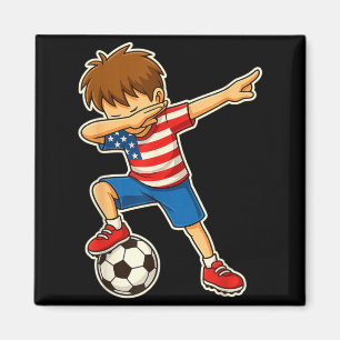 Imã Garoto de Futebol Dabbing EUA Estados Unidos Joven