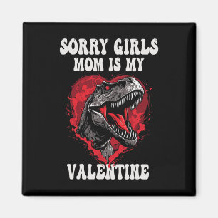 Imã Garoto Dinossauro Engraçado T Rex Desculpe Meninas
