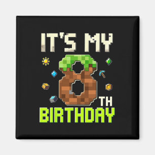 Imã Garoto Divertido de Aniversário É Meu 8º Aniversár